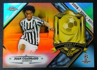 2018 - 19 Topps Chrome Uefa Champions League Debut Orange Juan Cuadrado 24/25 Yk