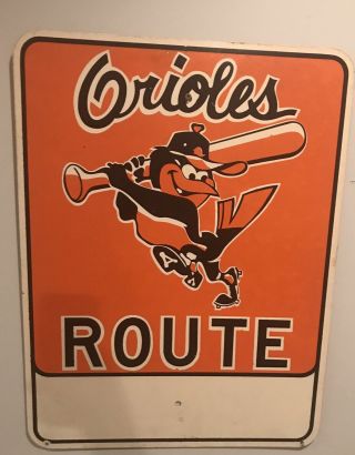 Baltimore Orioles Memorial Stadium Sign 1954 Game