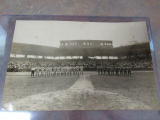 Large Panoramic 1919 Boston Red Sox & Baltimore Photo Babe Ruth