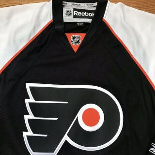 Reebok Black Philadelphia Flyers NHL Hockey Jersey Small S 2
