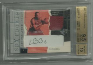 2003 - 2004 Lebron James Spx Auto Rookie Bgs 9.  5 With 10 Auto Great Investment