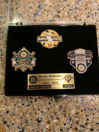 Edgar Martinez Seattle Mariners Limited Edition Pin Set - 2004