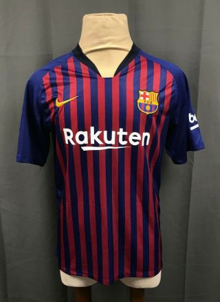 Lionel Messi 10 Signed Barcelona Soccer Jersey Autographed XL Beckett BAS 4