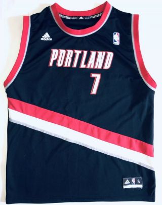 Brandon Roy Portland Trail Blazers Adidas Black Nba Basketball Jersey Youth Xl