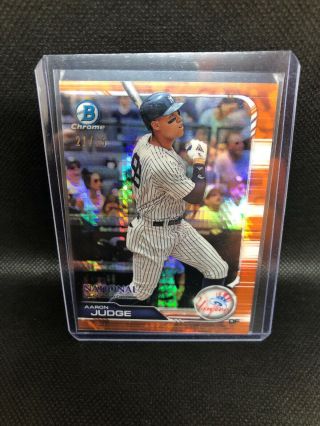 Aaron Judge 2019 Topps Bowman Chrome National Convention Orange Refractor /25