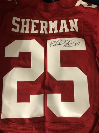 Richard Sherman Authentic Game Issued & Autographed San Francisco 49ers Jersey