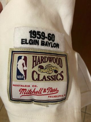 Elgin Baylor Mitchell & Ness 1959 - 60 Minneapolis Lakers Jersey Size 60 3