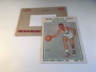 March 17 1963 Nba Program Syracuse Nationals At Boston Celtics Bob Cousy Day