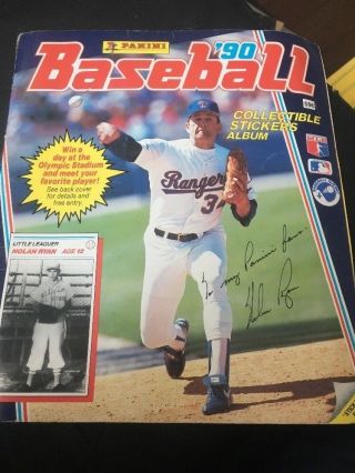1990 Panini Baseball Sticker Album Book With Stickers (about 10) Nolan Ryan