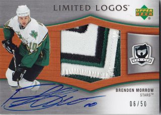 2005 - 06 Upper Deck Ud The Cup Brenden Morrow /50 Auto Patch Limited Logos Ll - Mw