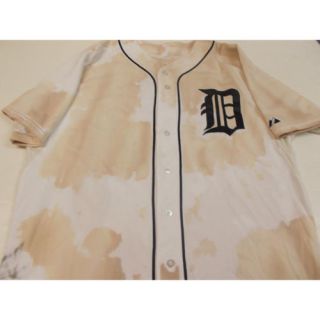 Game Champagne Stain Playoff Jersey Detroit Tigers Baseball Mlb Authentic