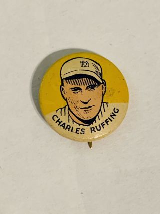 Vintage Rare 1930 Cracker Jack Pin - - - - Charles “red” Ruffing Yankees Hof