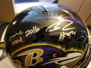 2016 Baltimore Ravens Game Worn Zach Orr Helmet North Texas