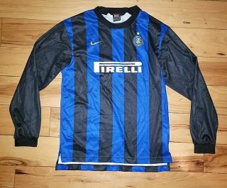 Boys Youth Nike Inter Milan Soccer Jersey Size Xl X - Large Long Sleeve Futbol