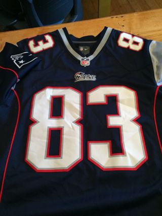 England Patriots Wes Welker Jersey Mens Large Nike On Field Jersey
