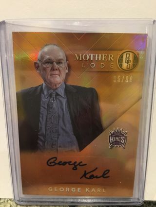 2015 - 16 Panini Gold Standard Mother Lode George Karl Autograph 36/99