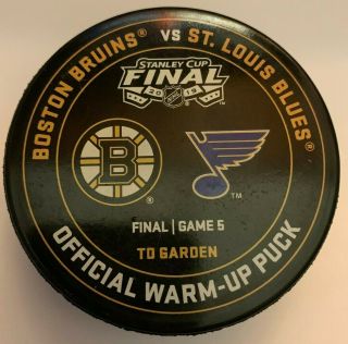 2019 Stanley Cup Finals Game 5 Boston Bruins & St.  Louis Blues Warm - Up Puck