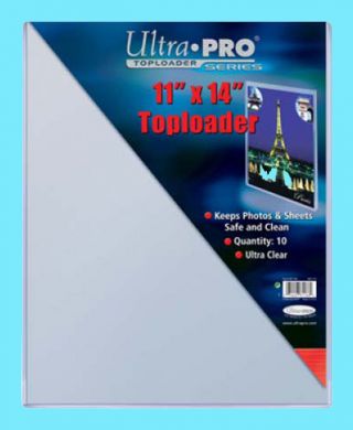 10 Ultra Pro 11x14 Toploaders Photo Collectible Rigid Document Art Poster