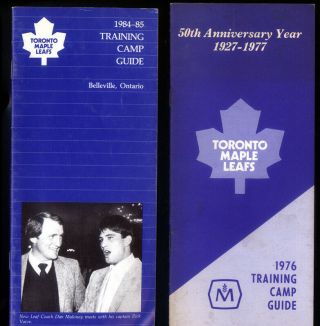 2 - Toronto Maple Leafs Training Camp Guides 1985 & 1977 Tough To Get