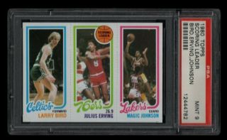 1980 Topps Basketball Larry Bird & Magic Johnson Rookie Rc Psa 9