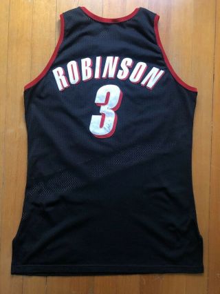 Cliff Robinson Portland Blazers NBA Gold Champion Game Worn 96 - 97 Jersey 2XL 50 9