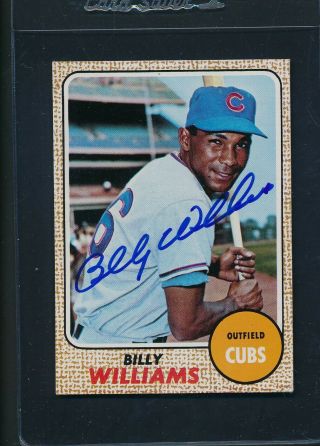 1968 Topps Billy Williams Chicago Cubs Signed Auto 35306