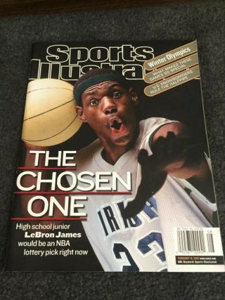 Sports Illustrated Si Lebron James 1st Cover " The Chosen One " 2/18/02 No Label