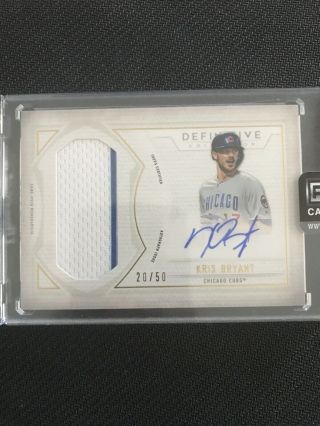2019 Topps Definitive Kris Bryant Game Jersey Auto Ed 20/50 Autograph Cubs
