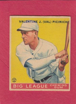 1934 World Wide Gum V354 Goudey Big League 3 Valentine J.  (val) Picinich