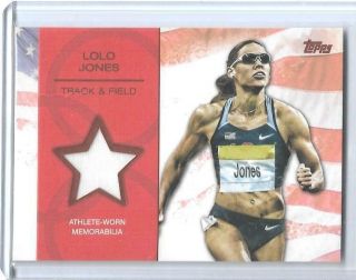 2012 Topps Olympic Lolo Jones Bronze Relic Card 75/75 Unique Track & Field