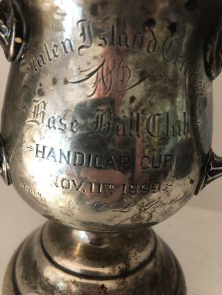 1899 Staten Island Cricket And Baseball Club Trophy 6