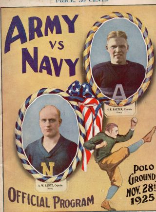 1925 Army Vs.  Navy College Football Program