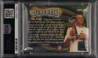 2004 Topps Bowl Tix Relics Blue Tom Brady AUTO PSA 10 GEM MT (PWCC) 2