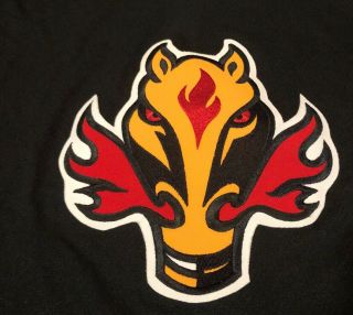 Calgary Flames Ccm Nhl Flaming Horse Logo Alternate Third Jersey Men’s Xxl Fire