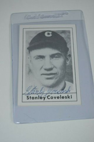 Stan Stanley Coveleski Autographed Signed 1978 Grand Slam Card D:1984,  Hof 1969
