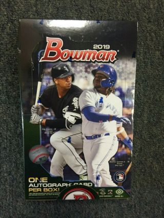 2019 Bowman Baseball Factory Hobby Box One Autograph
