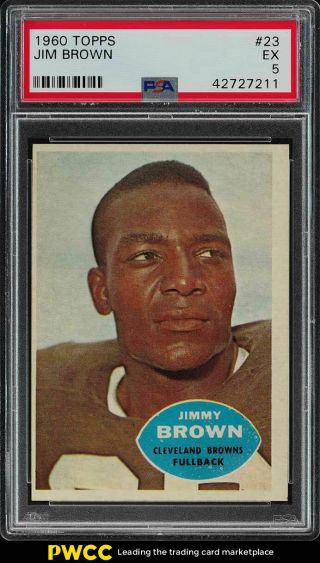 1960 Topps Football Jim Brown 23 Psa 5 Ex (pwcc)