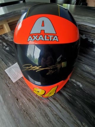 Jeff Gordon 24,  2015 Axalta Rainbow Full Size Autographed Helmet