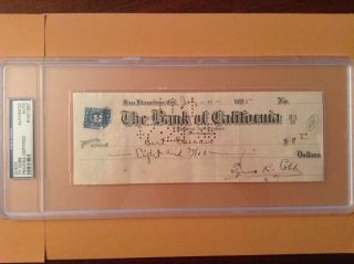 1935 Ty Cobb Signed Check - Psa/dna Authenticated