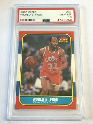 1986 Fleer Basketball World B.  35 Psa 10 Gem