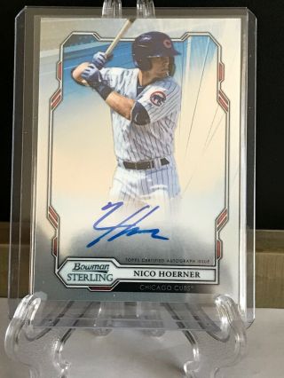 2019 Bowman Sterling Nico Hoerner Auto Chicago Cubs Prospect On Card Auto