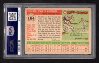 1955 Topps 164 Roberto Clemente Rookie RC PSA 7 NR - 2