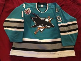 1993 Doug Zmolek 19 San Jose Sharks Game Worn Nhl Hockey Ccm Jersey Size 54