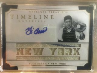 2017 National Treasures Timeline Yogi Berra Patch/auto 19/25 Yankees
