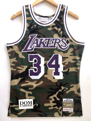 Mitchell & Ness Shaquille O’neal Camo ‘1996 - 97’ Lakers Swingman Jersey - Mens M