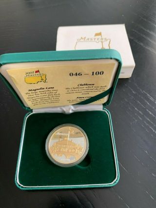 2007 Masters Golf Tournament Magnolia 46 Of 100 Silver Commemorative Coin