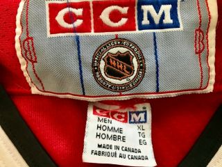 Vintage CCM Hockey Carolina Hurricanes NHL Red Jersey Sewn XL 5
