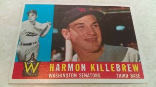 Topps 1960 Harmon Killebrew 210 Baseball Card Vg/ex