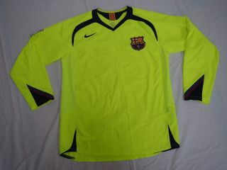 2005 - 2006 FC Barcelona Barca Jersey Shirt Camiseta Away Nike Long Sleeve L/S M 2