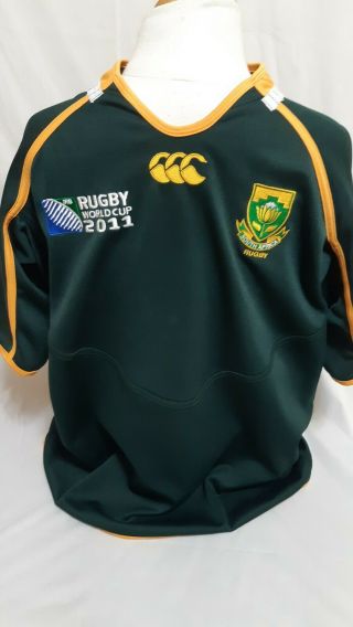 World Cup 2011 Rugby Shirt Jersey South Africa Canterbury Mens Size Xl